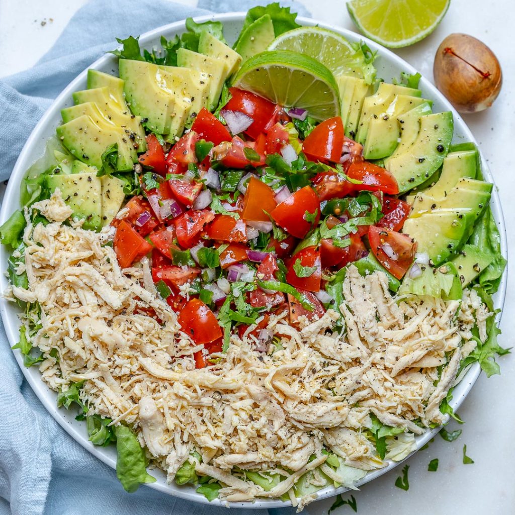 Simple Chicken Taco Salad Bowls for Clean Eating Meal Prep!