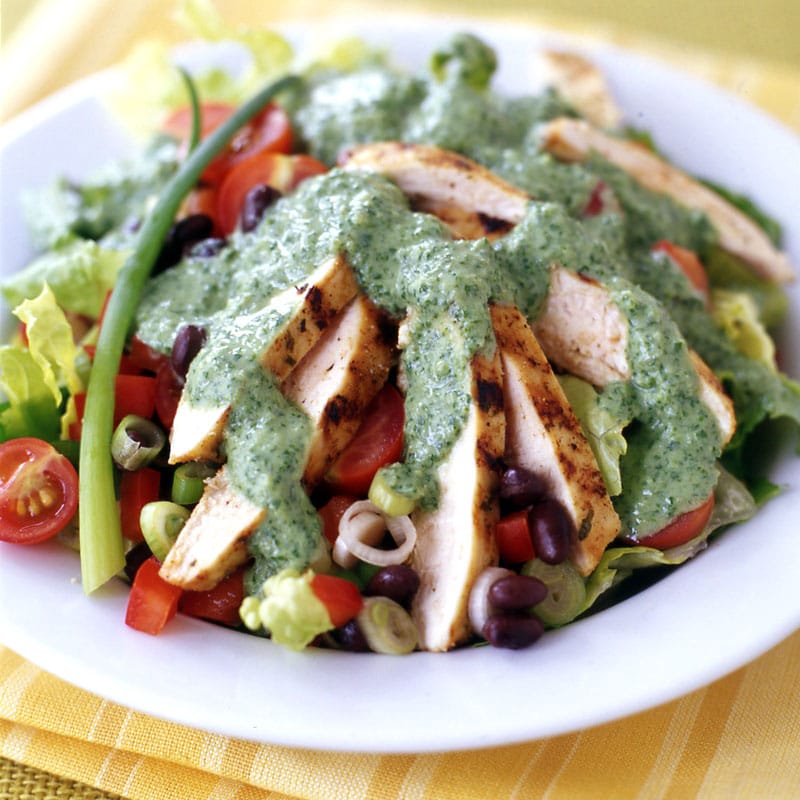 Southwest Chicken Salad with Creamy Green Chili Dressing