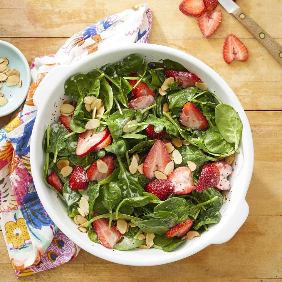 Spinach &  Strawberry Salad with Poppy Seed Dressing Recipe