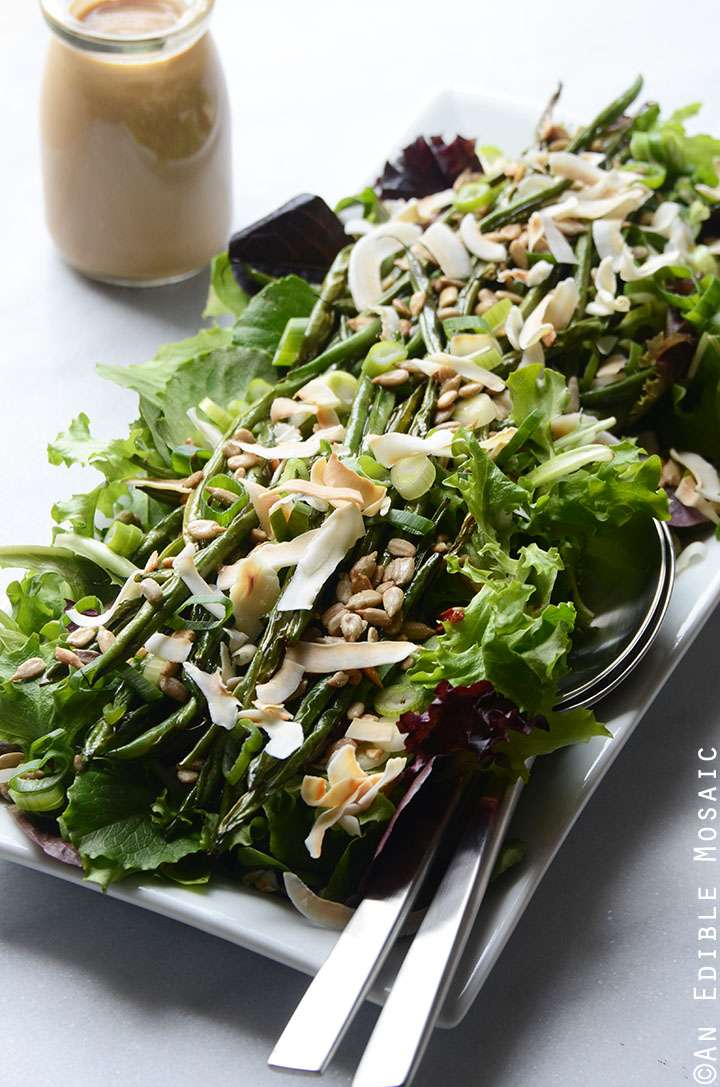Spring Mix and Roasted Green Bean Salad with Creamy Maple ...