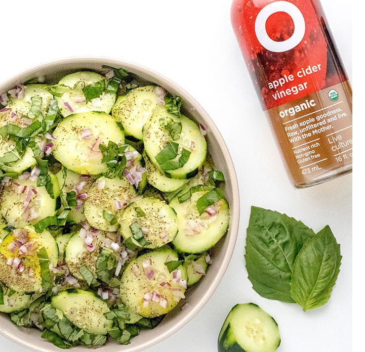 Summer Cucumber Salad with O Organic Apple Cider Vinegar