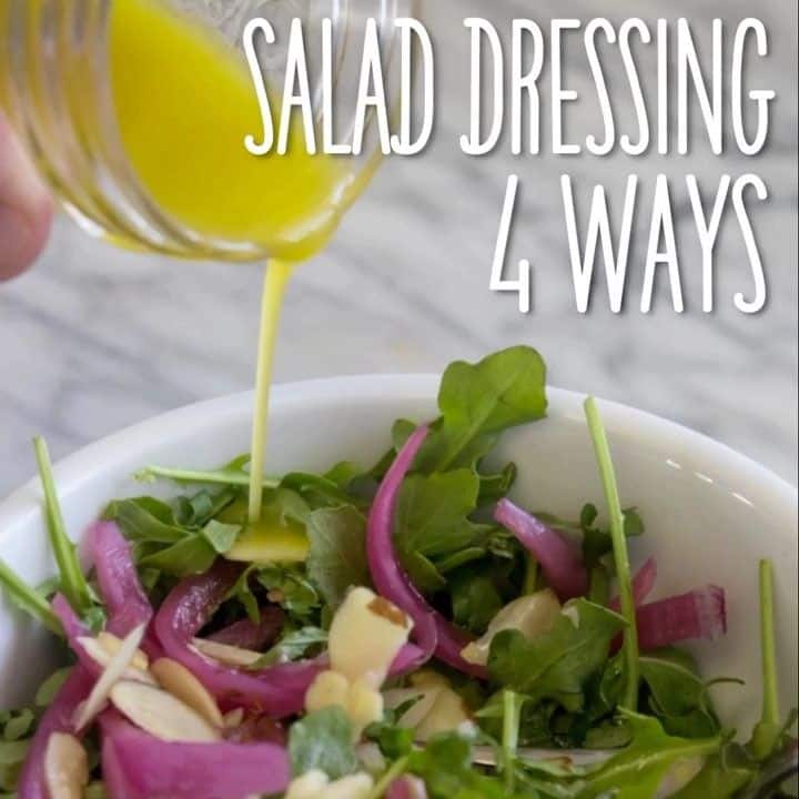 Super easy salad dressing, 4 ways! Keep it simple or make it tangy ...
