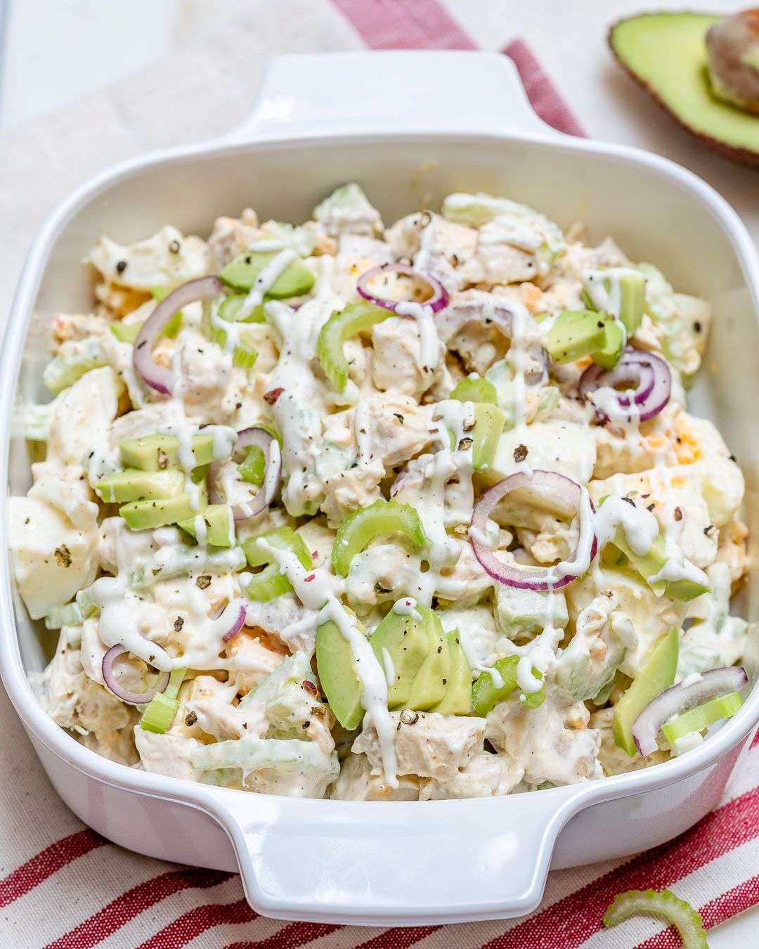 Super Fast and Easy Chicken Avocado Egg Salad for Eating Clean ...