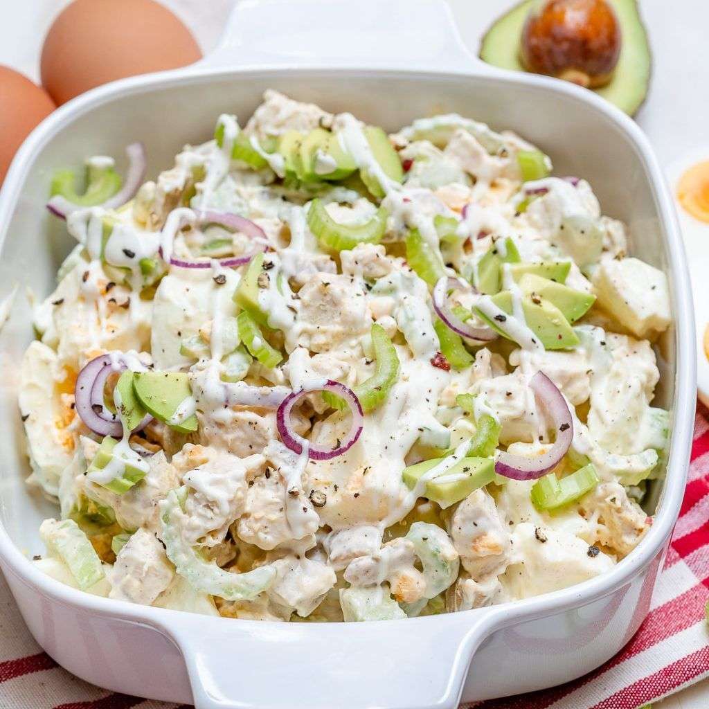 Super Fast and Easy Chicken Avocado Egg Salad for Eating Clean!,Chicken ...