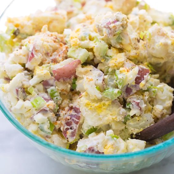 The BEST ever potato salad! Everyone always asks for this recipe. Such ...
