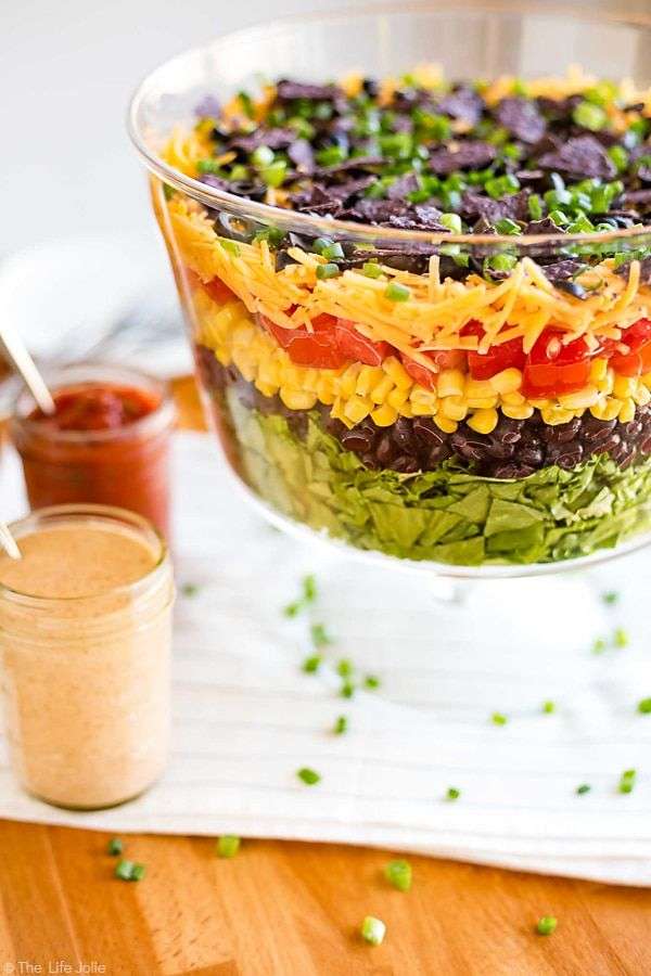 This 7 Layer Taco Salad is an easy recipe to make for ...