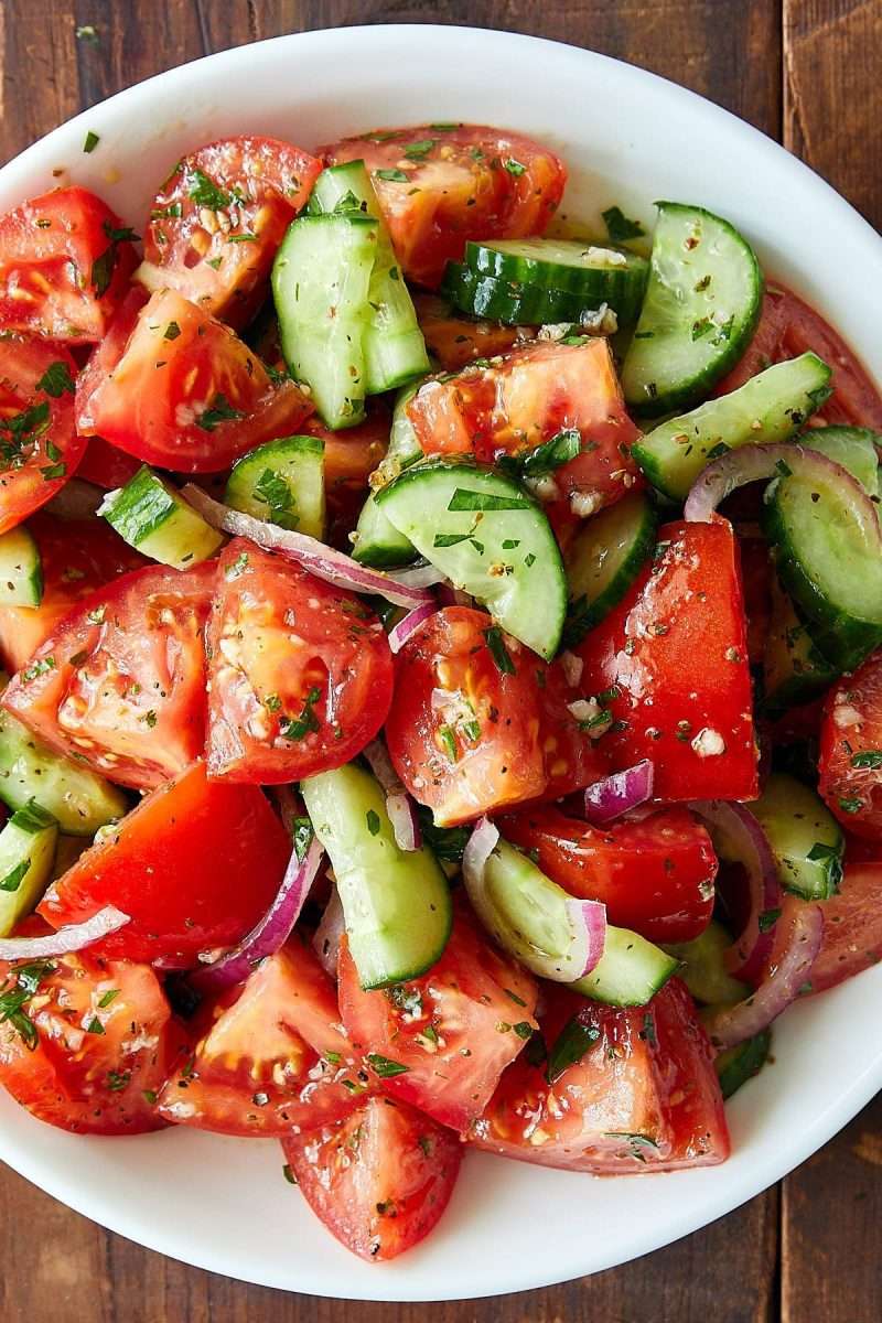 This Cucumber and Tomato Salad is so tasty that you will get ...