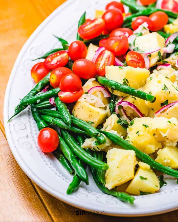 This potato green bean salad is super easy and delicious! Fresh cooked ...