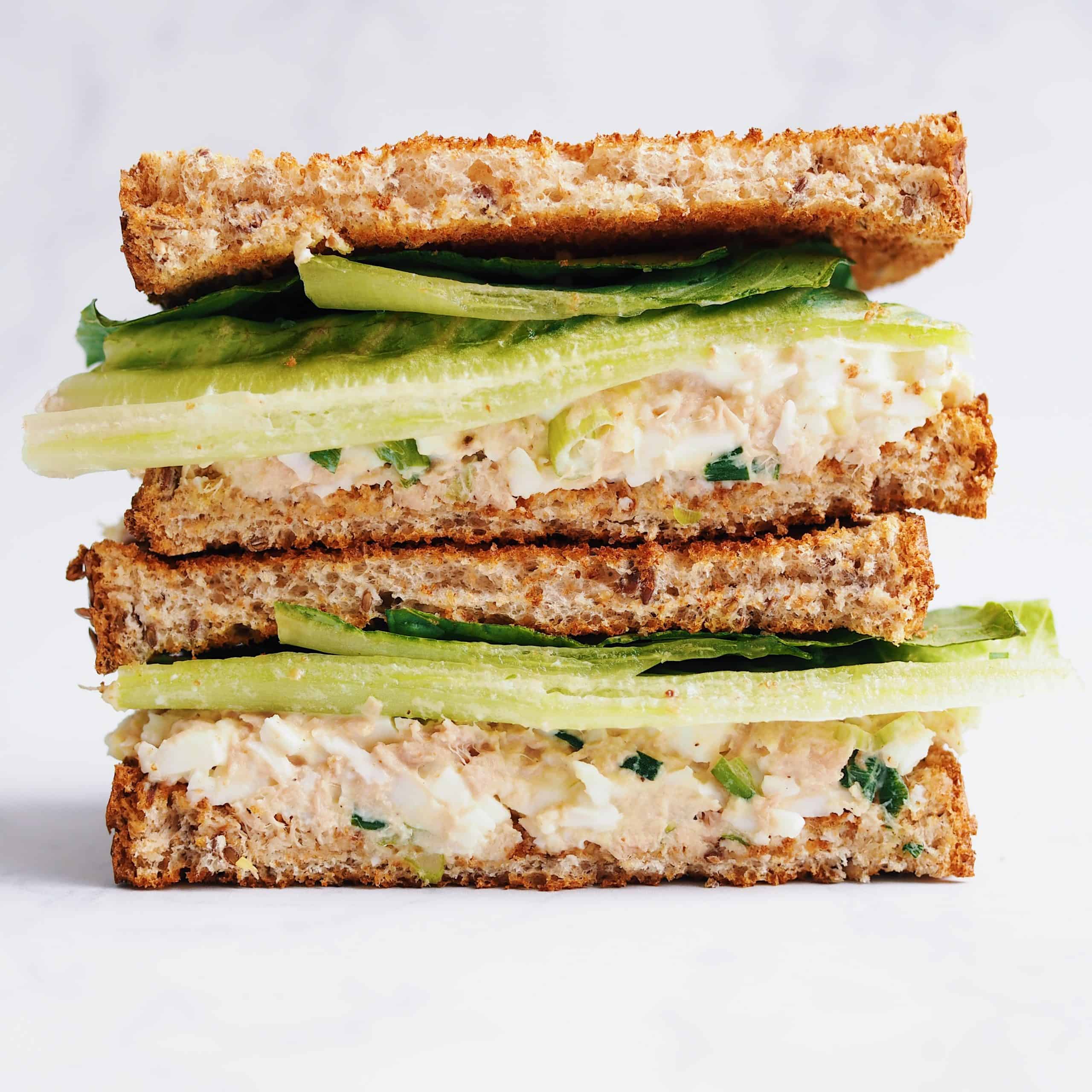 Tuna Egg Salad Sandwich (10 minute Recipe)