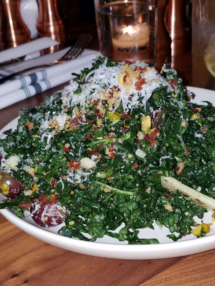 Tuscan Kale Salad with crispy pancetta and charred grapes ...