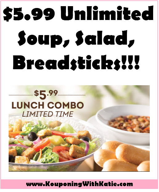 Unlimited Soup, Salad, Breadsticks Lunch, Just $5.99 At ...