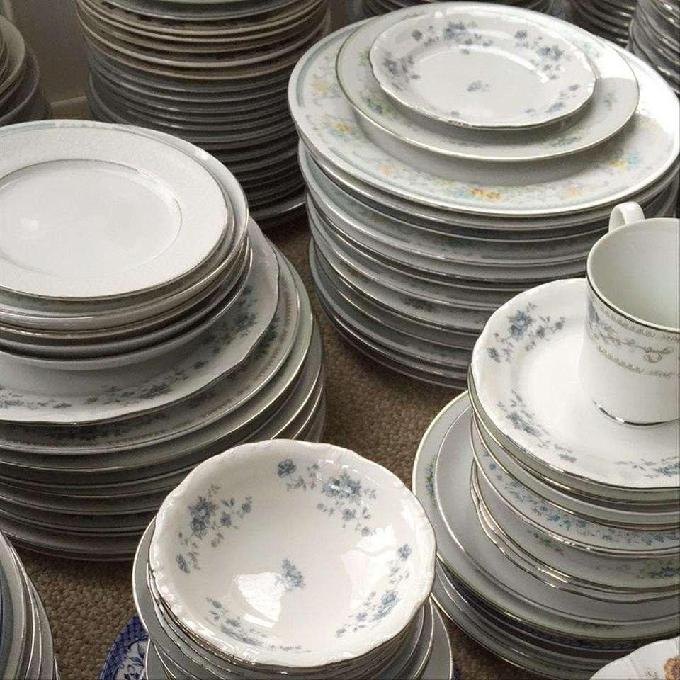 vintage China dinner plates and salad plates