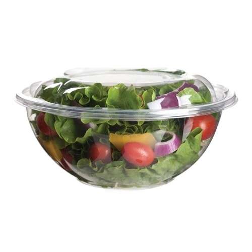 YesPac SB24 24 oz, 7 Inch Clear Plastic Salad Bowl Takeout ...